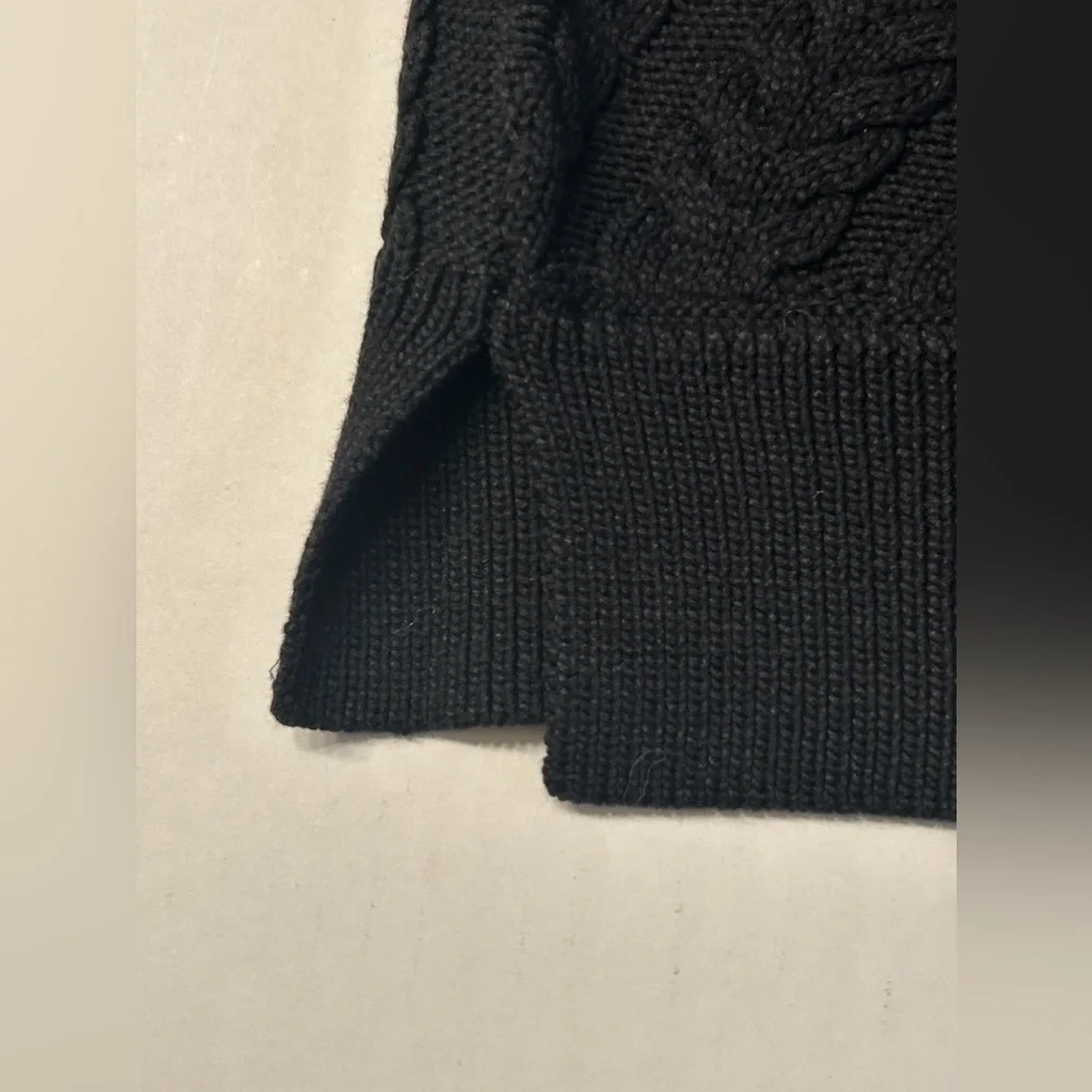 NWT $89 Talbots Woman CABLEKNIT SLEEVELESS SWEATER Black Size 1X - Picture 3 of 8